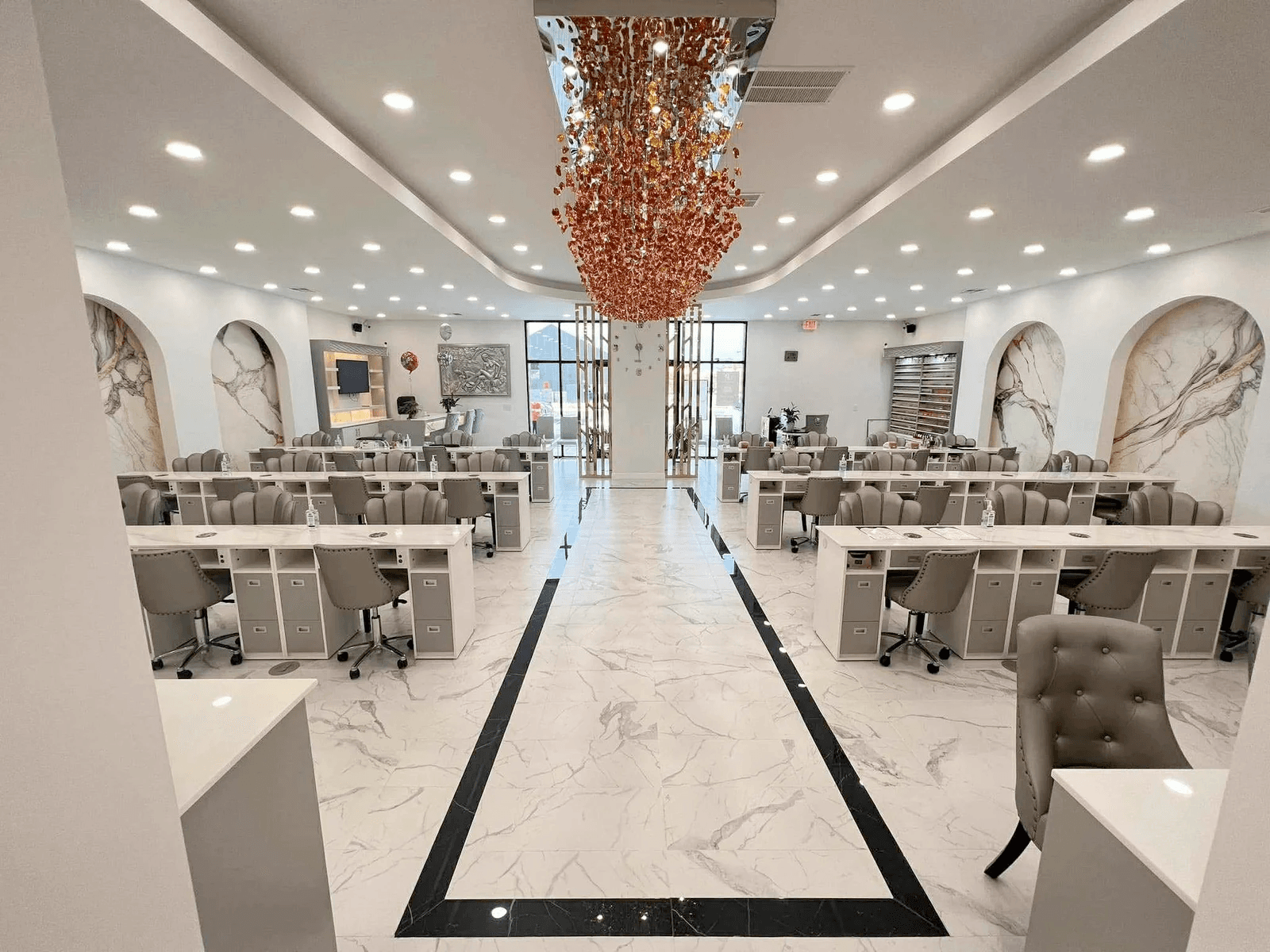 Serene salon interior